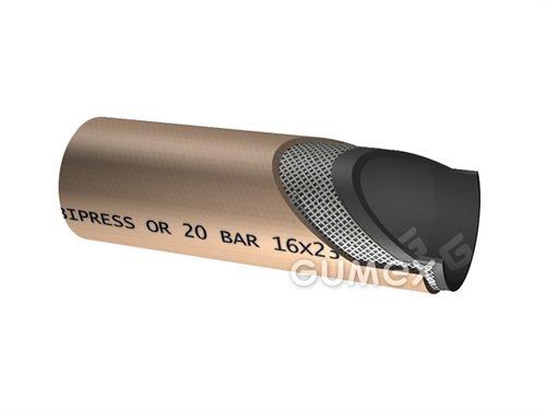 Hadica na postrekovače TUBIPRESS 20, 10/15mm, 20bar, PVC/PVC, -5°C/+60°C, béžová